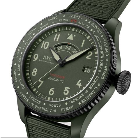 iwc top gun woodland green|timezoner woodland top gun.